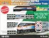 Kato 1068701S N Scale Chicago Metra MP36PH Gallery Bi-Level 4-Unit Train Set (DCC/Sound)