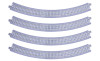 Kato 20-124 N Scale Unitrack Concrete 315mm Radius 45-Degree Curve Track (2-Pack)