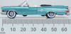 Oxford Diecast 87CC61005 HO 1961 Chrysler 300 Convertible Tahitian Turquoise