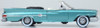 Oxford Diecast 87CC61005 HO 1961 Chrysler 300 Convertible Tahitian Turquoise
