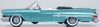 Oxford Diecast 87CC61005 HO 1961 Chrysler 300 Convertible Tahitian Turquoise