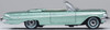 Oxford Diecast 87CI61007 HO 1961 Chevrolet Impala Convertible Arbor Green New