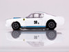 AFX 22125 HO 1965 Ford Shelby Mustang GT350R Ken Miles White/Blue 1/64 Scale