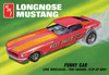 AMT 1268 1:25 Scale 1969 Ford Mustang Long Nose Funny Car Gas Ronda Model Kit