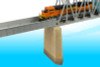 Monroe Models 257 N Scale Board-Formed Concrete Bridge Pier Single Track Casting