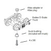 Kadee 754 O Scale 2-Rail ASF 100-Ton Roller Bearing Metal Trucks 36in Wheels