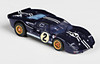 AFX 22031 HO Ford GT40 Mark IIB #2 Sebring Nightmist Blue Mega G+ Slot Car