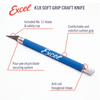 Excel Blades 19019 K18 Grip-On Knife With Extra Blades Blue Hobby Craft Tool