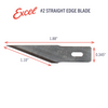 Excel Blades 20002 #2 Straight Edge Blade 5 pcs. Hobby Craft Tool for Modeling