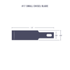 Excel Blades 20017 #17 Chisel Blade 5 pcs. Hobby Craft Tool for Modeling