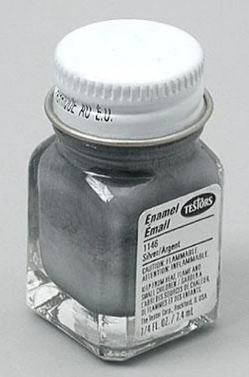 Testors Enamel Paint, Flat Aluminum, 1/4-Ounce