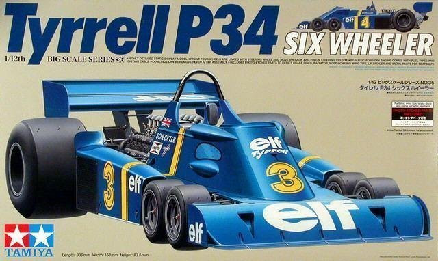 A Tyrrell P34 Six-Wheeler Tamiya 1/12 scale Big Scale 19 plastic model kit, boxed and assumed to be A Tyrrell P34 Six-Wheeler Tamiya 1/12 scale Big Scale 19 plastic model kit, boxed and assumed to be