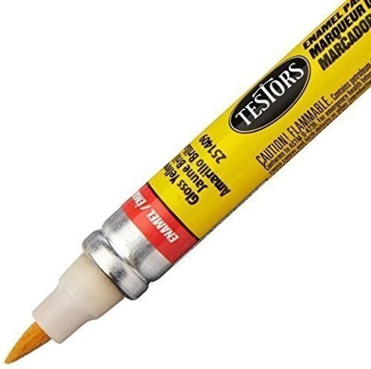 Testors Enamel Paint Marker-Gloss Yellow - Crazy Model Trains