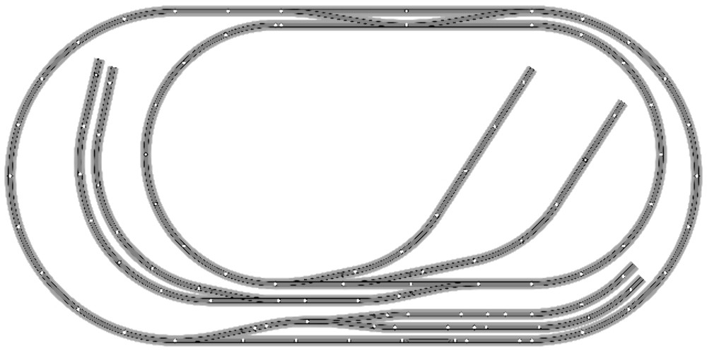 Bachmann E-Z Track Train Layout #043D Train Set HO Scale 5' X 10