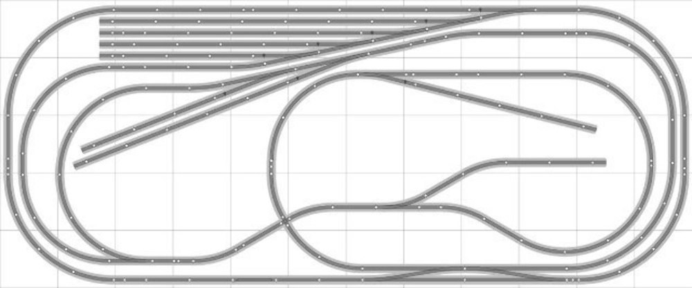 Bachmann E-Z Track Train Layout #032 Train Set HO Scale 5' X 12