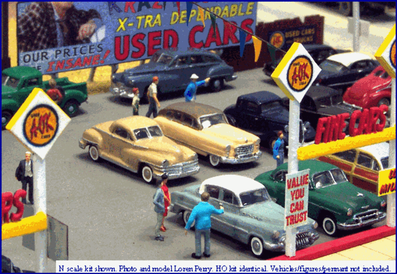 Blair Line 097 N Scale A to Z Used Cars Kit Crazy Model Trains