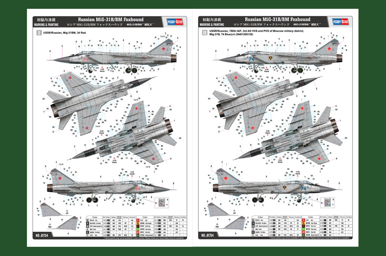 Hobby Boss 81754 1/48 Scale MiG-31B/BM 