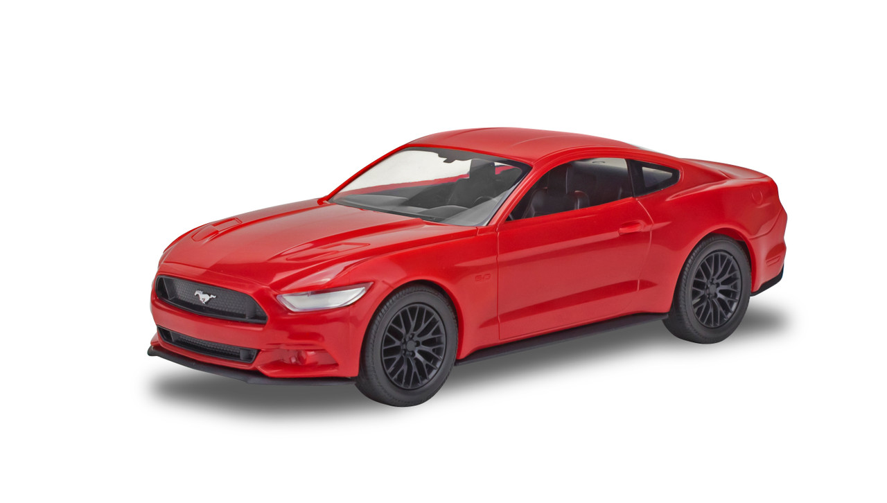Skill 1 Model Kit Ford Mustang GT Orange Snap Together Painted Plastic  Model Car Kit by Airfix Quickbuild