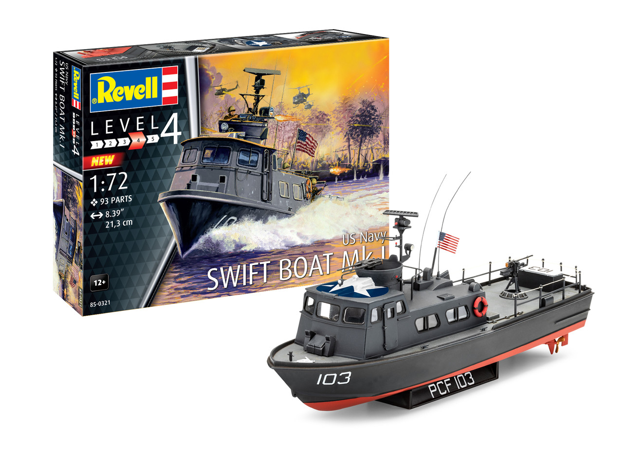 Revell 850321 1:72 Scale US Navy Swift Patrol Boat Mk.1 Plastic Model Kit