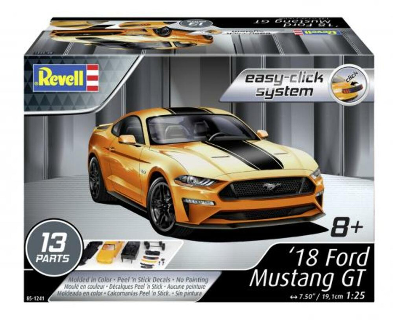 Revell 851241 1:25 Scale 2018 Mustang GT Level 2 Plastic Model Car Kit