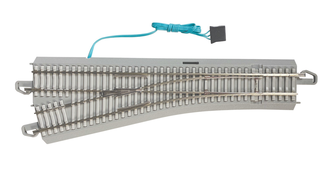 Bachmann EZ-Track Left-Hand Remote Switch – HO Scale With Nickel Silver Rails (#44561)