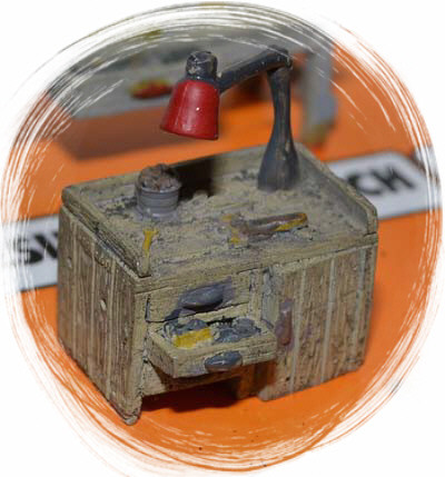 Scale Model Bench Bar Mills Models 04003 O Scale Bench With Lamp - Crazy Model Trains