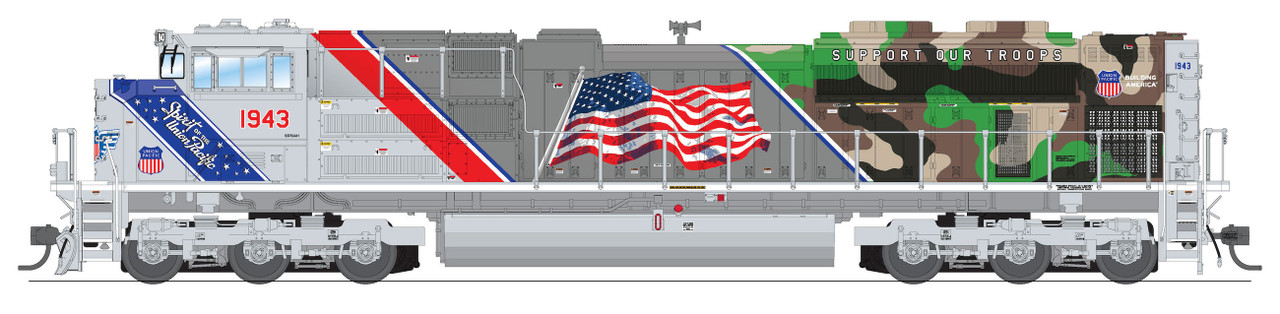 Broadway Limited 8683 HO Scale Union Pacific EMD SD70ACe 1943 (DCC