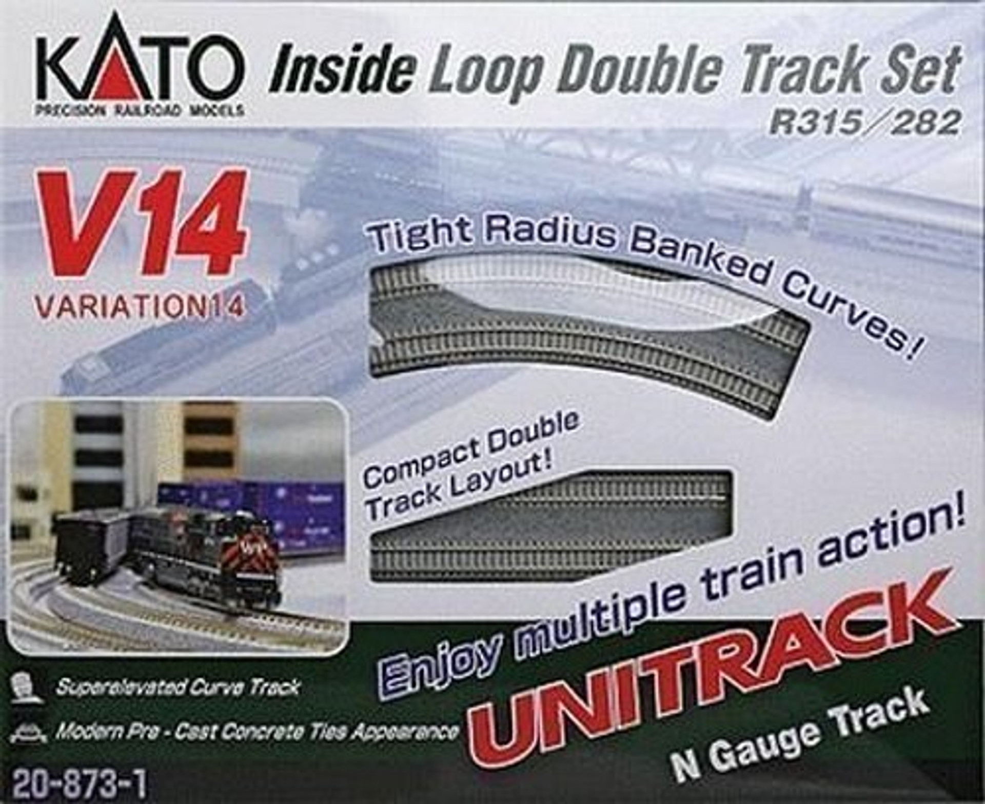 Kato 20873 N Scale V14 UNITRACK Double Track Inner Loop Set Crazy