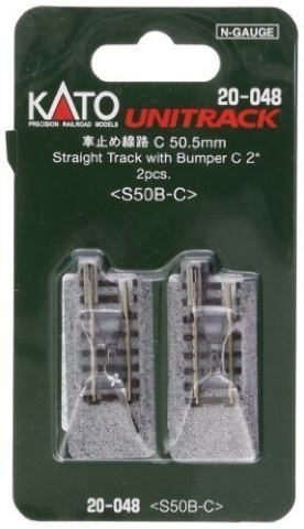 Kato 20-048 N 50mm 2\" Bumper, Type C (2) - Crazy Model Trains