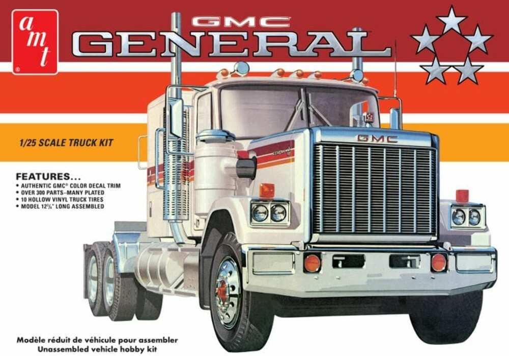 AMT Models 1272 '125 Scale 1976 GMC General Semi Tractor Model Kit