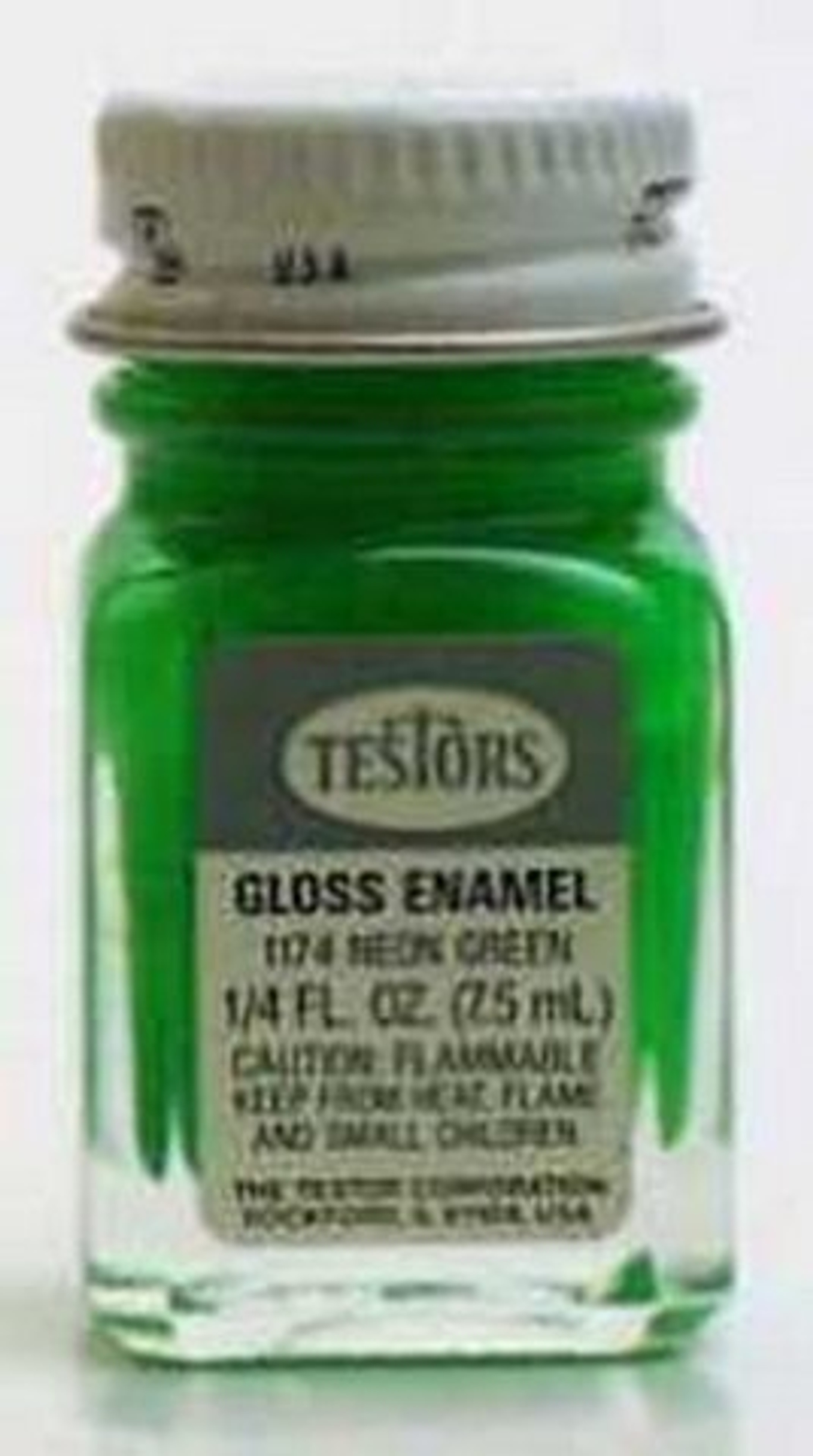 Testors Enamel Paint Open Stock .25ozGreen Fluorescent Crazy Model