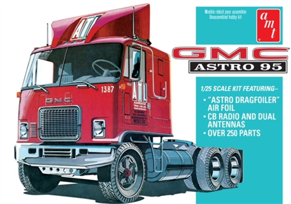 AMT Models 1140 '125 Scale GMC ASTRO 95 Semi Tractor Model Kit Crazy