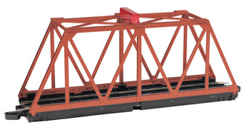 Bachmann 44479 HO Scale E-Z Track Truss Bridge with Blinking Light Oxide Red