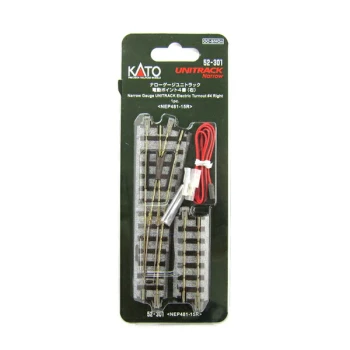Kato 52-301 HOe Narrow Gauge Unitrack #4 Electric Turnout Right Hand Layout