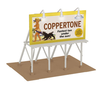 MTH 30-90748 O Gauge RailKing Railtown Pharmacy Lighted Billboard Layout