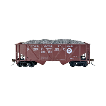 Rock Island Hobby 032207 HO Scale Pennsylvania Railroad 36' Hopper with Coal