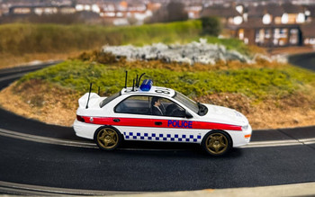 Scalextric 1:32 Scale Subaru Impreza WRX Police Edition Slot Car C4429