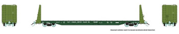 Rapido 147006A HO Scale BC Rail Marine Industries Bulkhead Flatcar #'s Vary