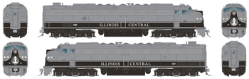 Rapido 28317 HO Scale Illinois Central E8A A-A Set w/HEP #100/101 (Analog DC)