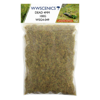 WWScenics WSG4-049 All Scale 4mm Dead Static Grass 100g Refill