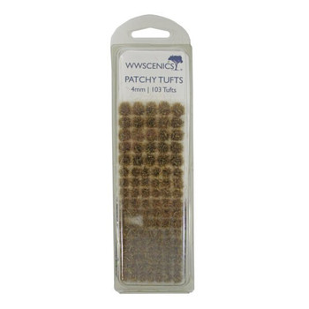 WWScenics W3T-PA4 All Scale Patchy Self-Adhesive Grass Tufts 4mm x103