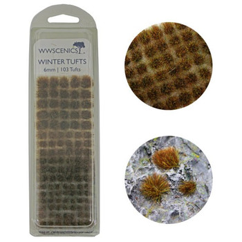 WWScenics W3T-WI6 All Scale Winter Self-Adhesive Grass Tufts 6mm x103