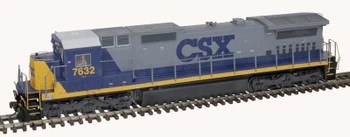Atlas 10004198 HO Scale CSX Dash 8-40C YN2 White Roof #7636 (DCC/Sound)