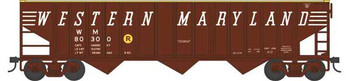 Bowser 43494 HO Scale Western Maryland 70-Ton 14-Panel 3-Bay Hopper #80358
