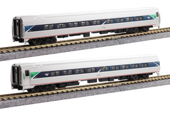 Kato 1066295 N Scale Amtrak Amfleet II Phase VII Coach 2-Car Set #25003/25107