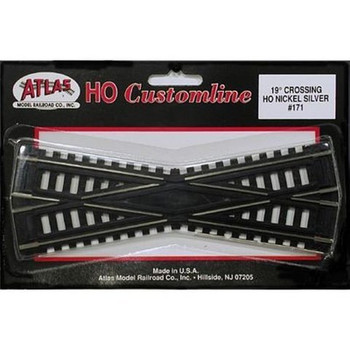Atlas HO Scale Code 100 Custom-Line 19 Degree Crossing