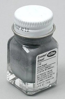 Testors Enamel Paint, Metallic Silver, 1/4-Ounce