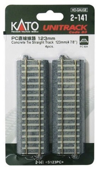 Kato 2-141 HO Scale unitrack PC straight line 123mm (4 pieces)