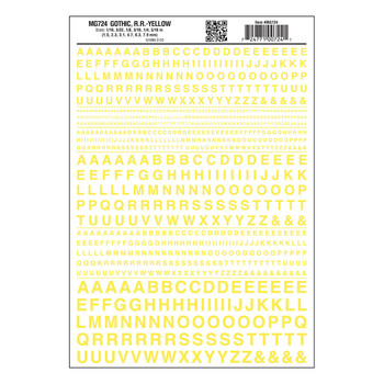 Woodland Scenics MG723 Dry Transfer Decals – Rote Gothic-Buchstaben Für Modellbau, 1/16-5/16 Zoll