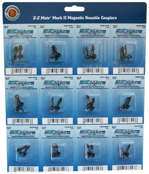 Bachmann  E - Z Mate Mark II Magnetic Knuckle Couplers Metal Coil Spring Under Shank Long (12 Couplers)